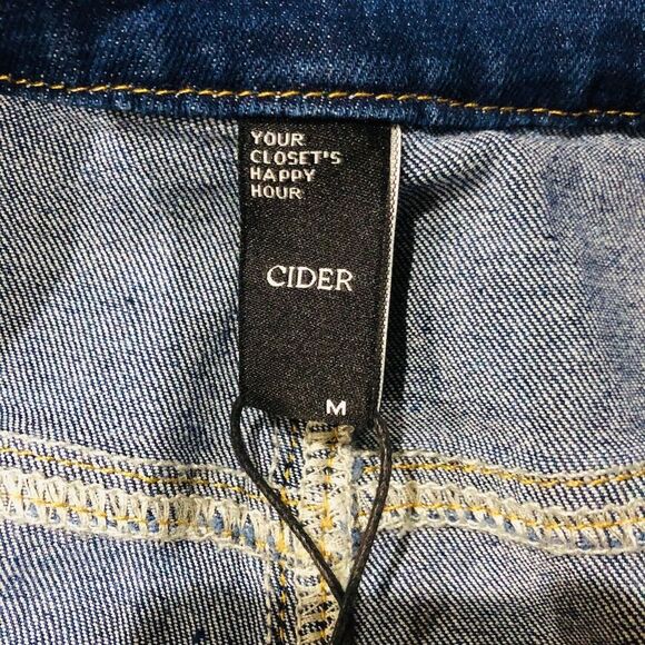 Cider‎ Women's Denim High Waist Flared Jeans Dark Navy Size Medium NWT - Picture 4 of 8